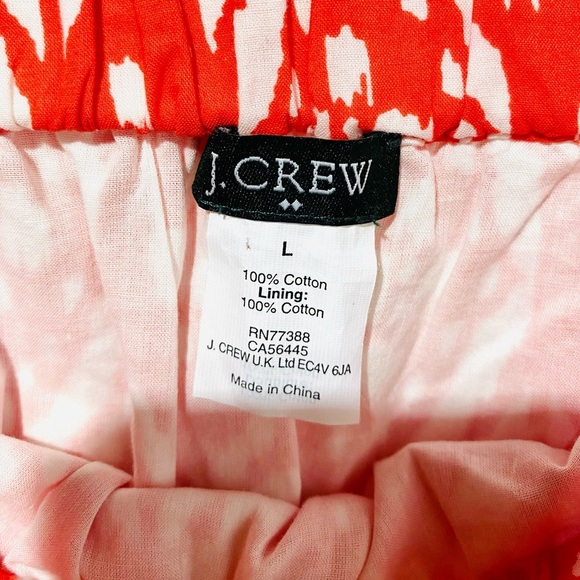 J.Crew Size Large Orange Mini Skirt with Liner and Pockets - Picture 6 of 7